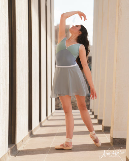 Glacier Blue Chiffon Ballet Wrap Skirt - Classical