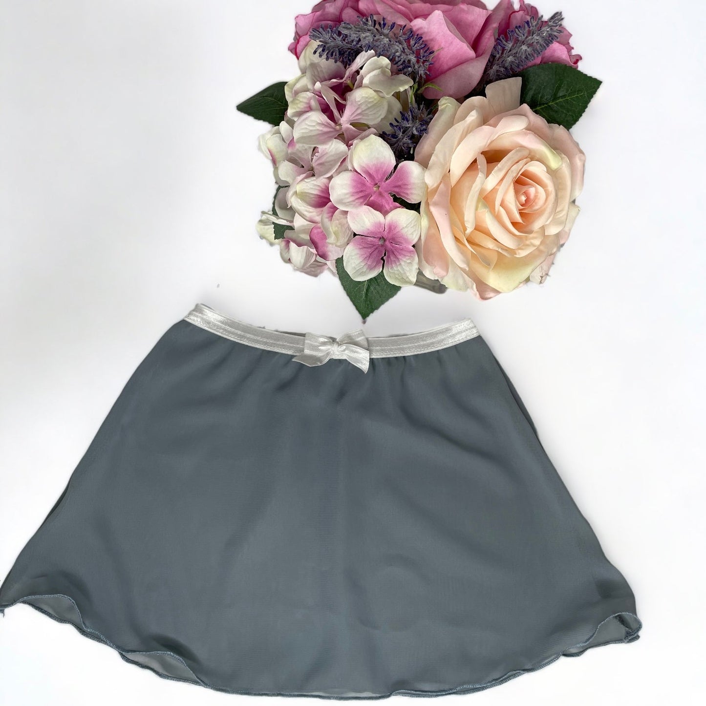 Glacier Blue Girls Chiffon Ballet Pull On Skirt