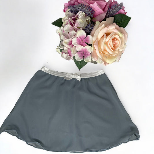 Glacier Blue Girls Chiffon Ballet Pull On Skirt