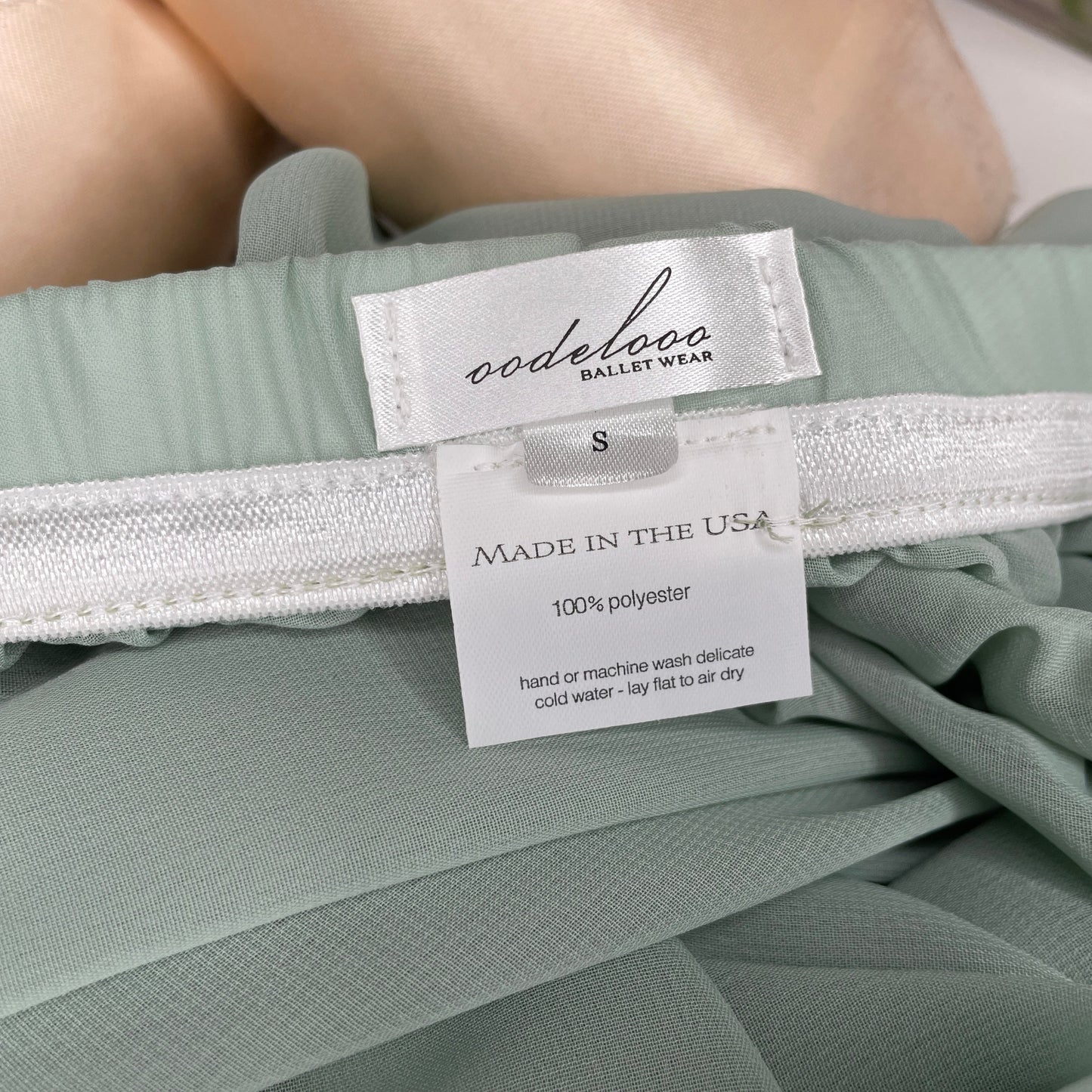 Pistachio Light Green Chiffon Ballet Pull On Skirt - Ballet Rehearsal Skirt - Pirouette Skirt