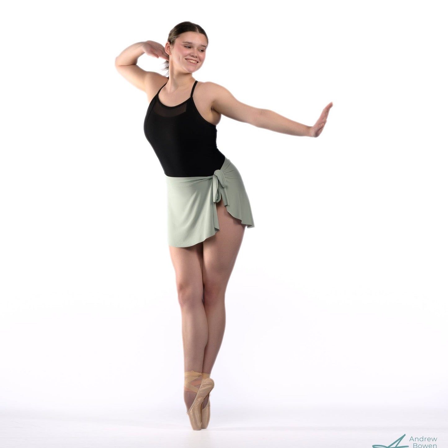 Pistachio Light Green Ballet Wrap Skirt - Demi