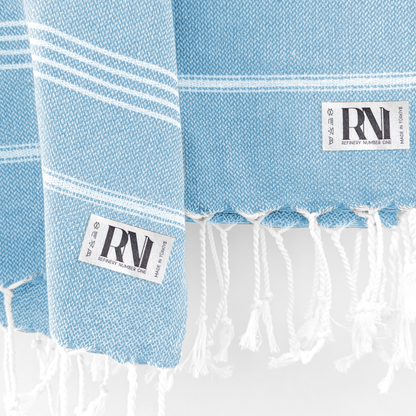 Istanbul Classic Turkish Hand Towel Set of 2 for Kitchen, Bath, Beach, Gym, and Yoga 17"x30"