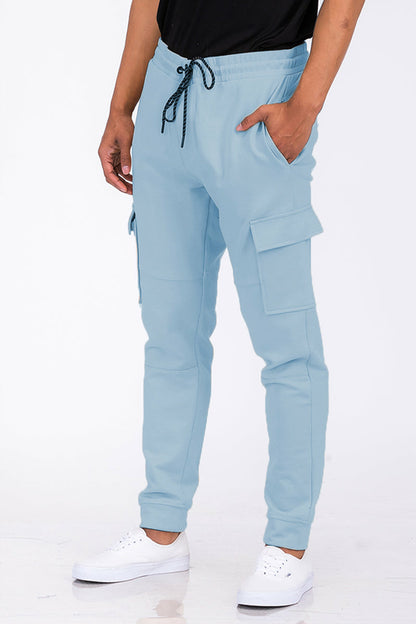Cotton Blend Cargo Joggers with Elastic Drawstring | Apparel | Kitchen + Metal