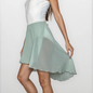 Pistachio Light Green Chiffon Ballet Wrap Skirt - Contemporary