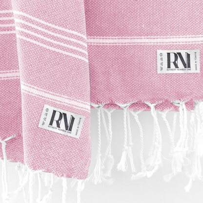 Istanbul Classic Turkish Hand Towel Set of 2 for Kitchen, Bath, Beach, Gym, and Yoga 17"x30"