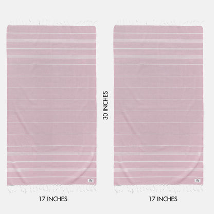 Istanbul Classic Turkish Hand Towel Set of 2 for Kitchen, Bath, Beach, Gym, and Yoga 17"x30"