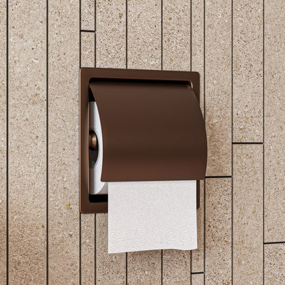 ALFI brand ABTPP77 Stainless Steel Recessed Toilet Paper Holder with Cover