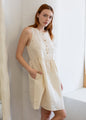 Linen Sleeveless Smock Dress