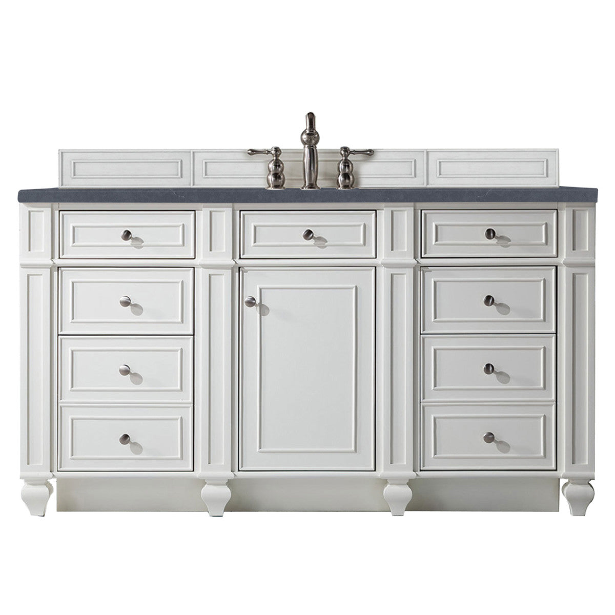Bristol 60" Single Vanity Cabinet, Bright White
