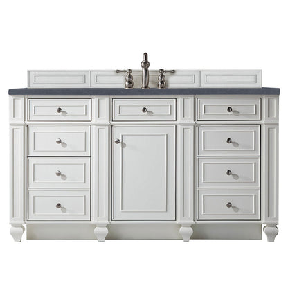 Bristol 60" Single Vanity Cabinet, Bright White