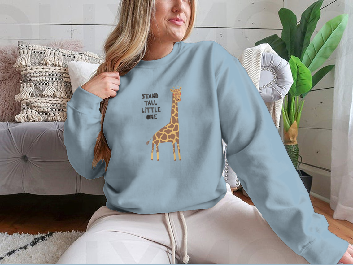 Hand Drawn Vector Illustration Of A Cute Funny Giraffe, With Lettering | Binge T-shirt Shop