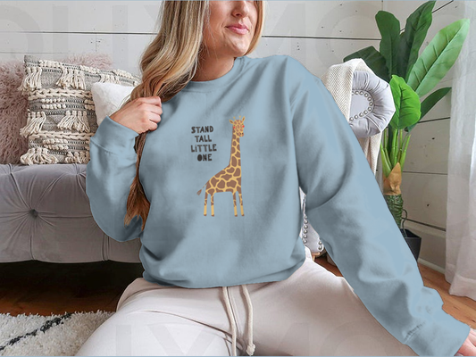 Hand Drawn Vector Illustration Of A Cute Funny Giraffe, With Lettering | Binge T-shirt Shop