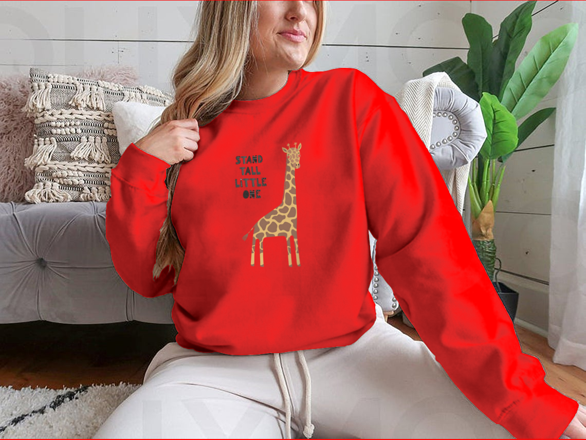 Hand Drawn Vector Illustration Of A Cute Funny Giraffe, With Lettering | Binge T-shirt Shop