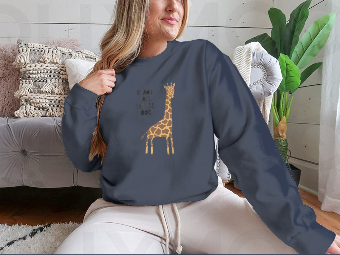 Hand Drawn Vector Illustration Of A Cute Funny Giraffe, With Lettering | Binge T-shirt Shop