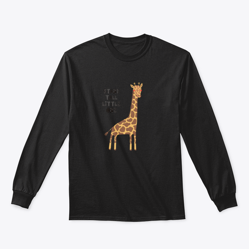 Hand Drawn Vector Illustration Of A Cute Funny Giraffe, With Lettering | Binge T-shirt Shop