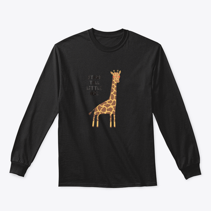 Hand Drawn Vector Illustration Of A Cute Funny Giraffe, With Lettering | Binge T-shirt Shop