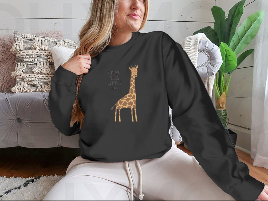 Hand Drawn Vector Illustration Of A Cute Funny Giraffe, With Lettering | Binge T-shirt Shop