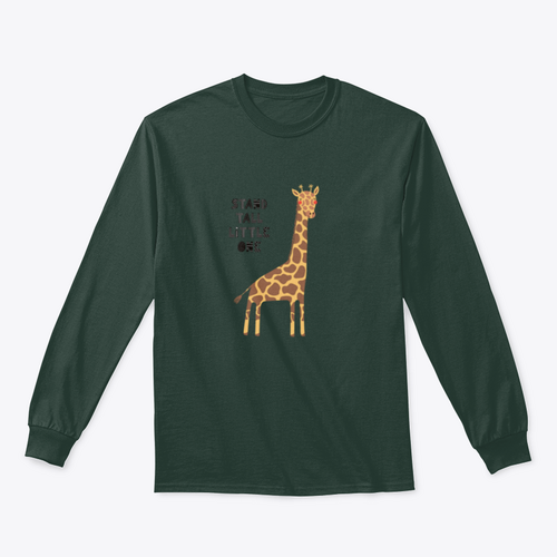 Hand Drawn Vector Illustration Of A Cute Funny Giraffe, With Lettering | Binge T-shirt Shop