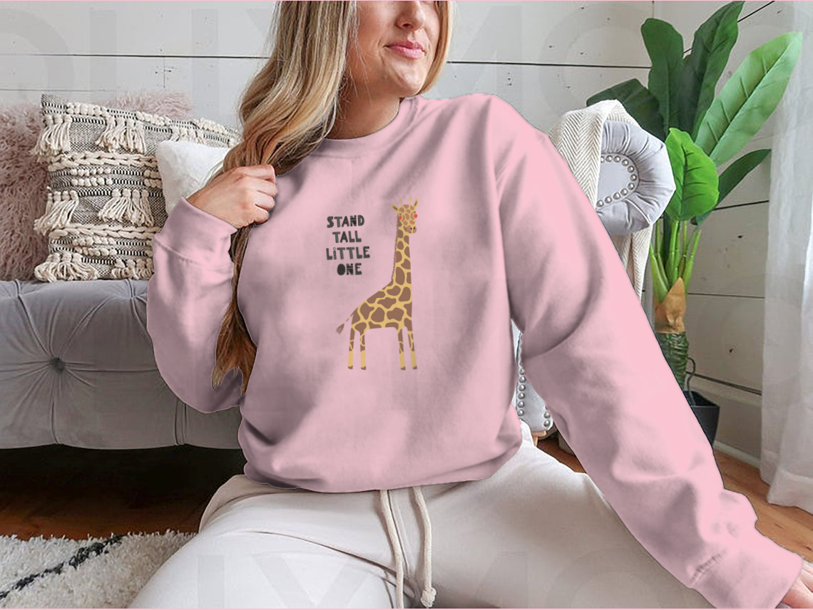 Hand Drawn Vector Illustration Of A Cute Funny Giraffe, With Lettering | Binge T-shirt Shop