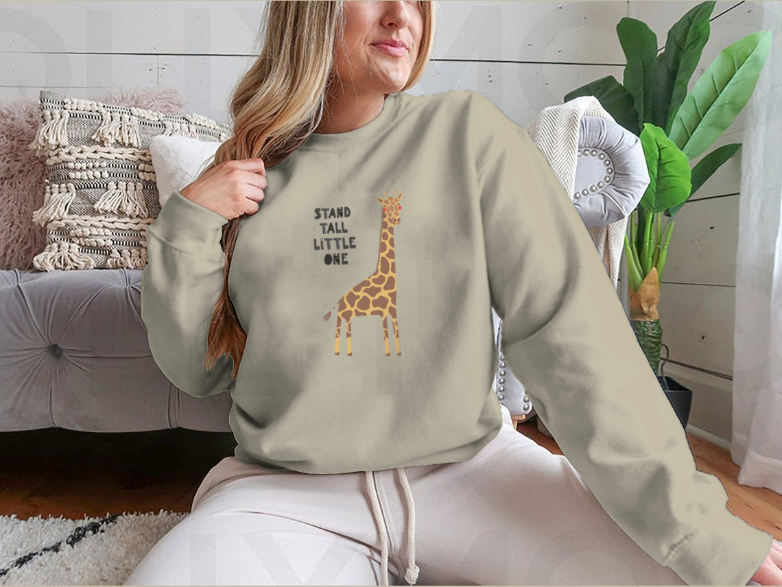 Hand Drawn Vector Illustration Of A Cute Funny Giraffe, With Lettering | Binge T-shirt Shop