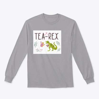 Dino Quote Tea Rex Tyrannosaurus With Cup And Kettle Lettering And