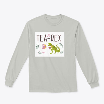 Dino Quote Tea Rex Tyrannosaurus With Cup And Kettle Lettering And