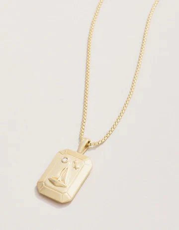 Little Sailboat Necklace - 17" White Opal