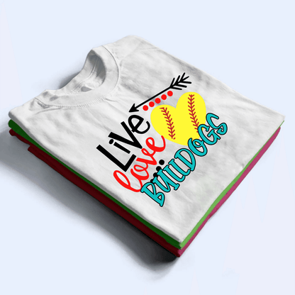 Live Love Mascot - Personalized Custom T Shirt - Birthday, Loving, Funny Gift for Teacher, Kindergarten, Preschool, Pre K, Paraprofessional