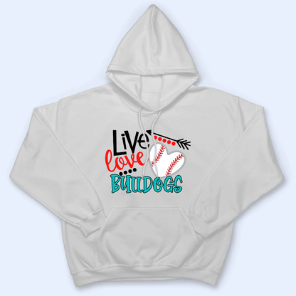 Live Love Mascot - Personalized Custom T Shirt - Birthday, Loving, Funny Gift for Teacher, Kindergarten, Preschool, Pre K, Paraprofessional