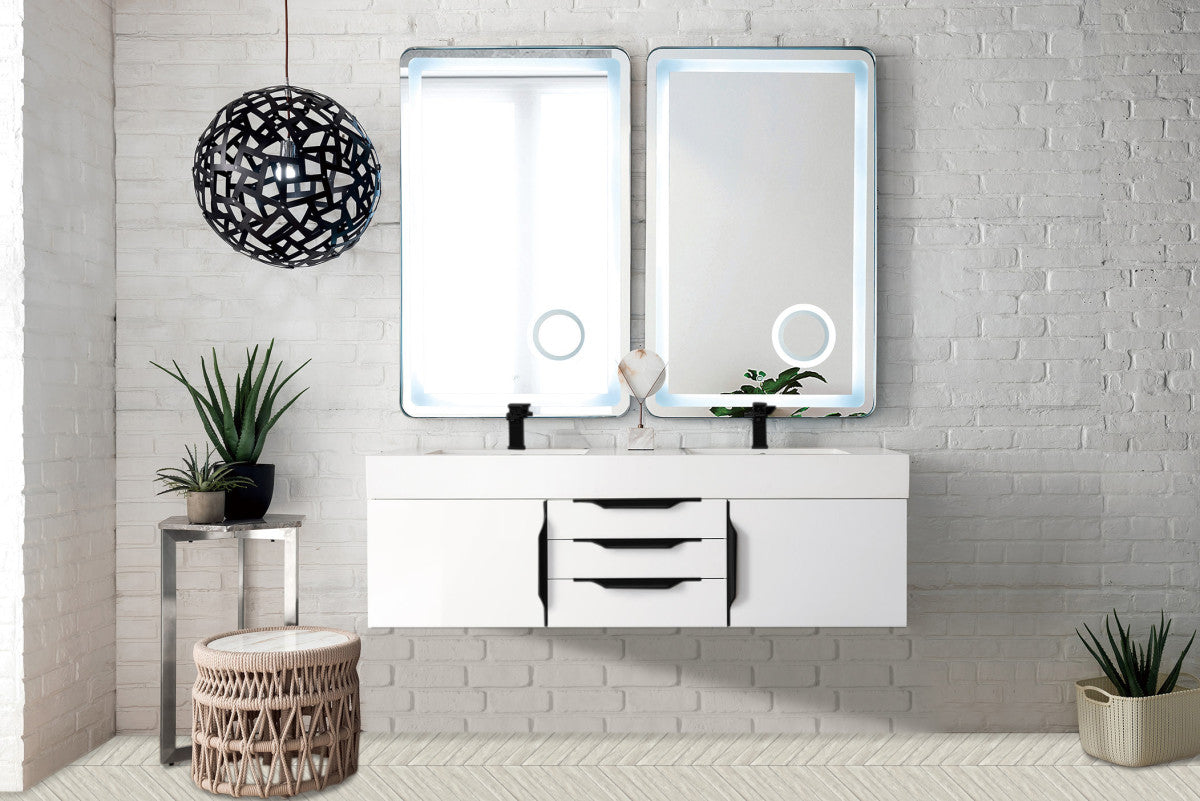 Columbia 59" Double Wall Mount Vanity Cabinet