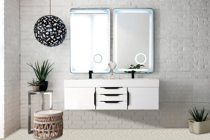 Columbia 59" Double Wall Mount Vanity Cabinet