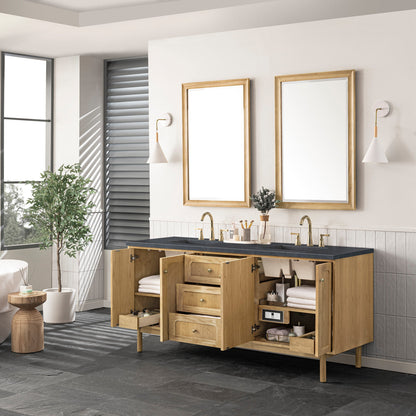 Laurent 72" Double Vanity Cabinet, Light Natural Oak