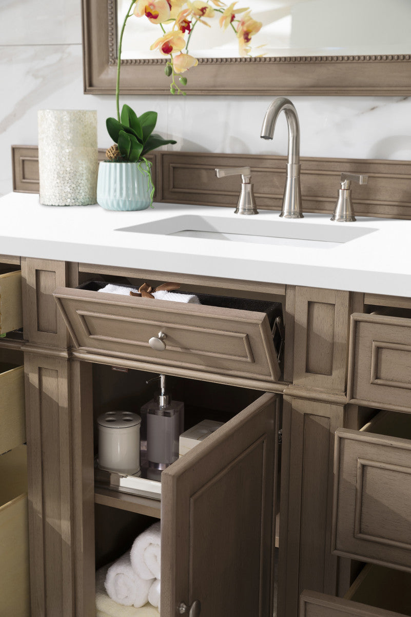 Bristol 60" Single Vanity Cabinet, Bright White