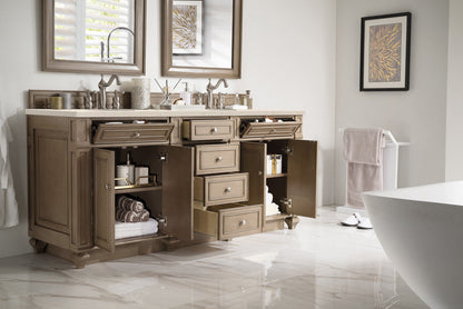 Bristol 72" Double Vanity Cabinet, Bright White