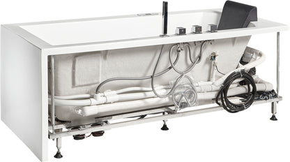 EAGO AM154ETL-R5 5 ft Acrylic White Rectangular Whirlpool Bathtub w Fixtures
