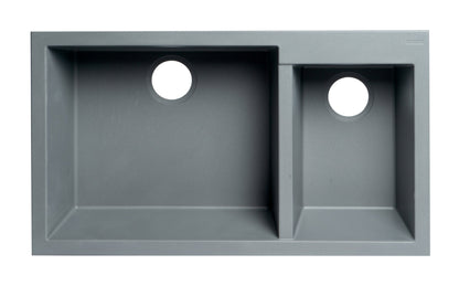 ALFI brand AB3319UM 34" Double Bowl Undermount Granite Composite Kitchen Sink