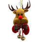 Plush Reindeer Ornament With Bells