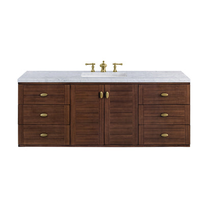 Amberly 60" Single Vanity Cabinet, Mid-Century Walnut