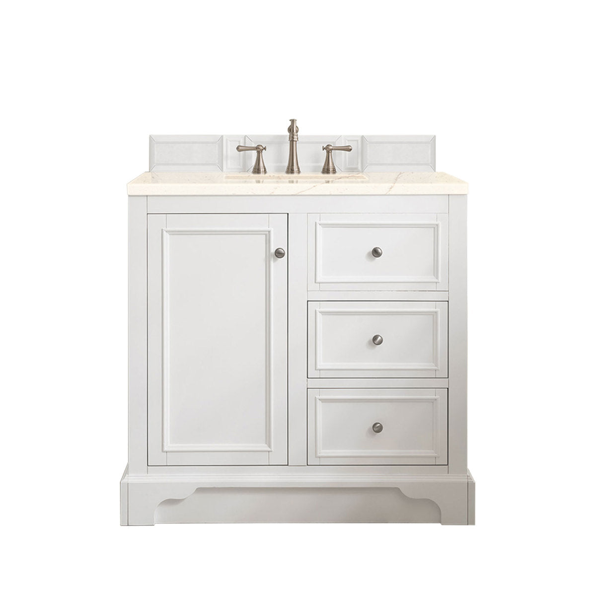 De Soto 36" Single Vanity Cabinet, Bright White