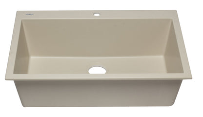 ALFI brand AB3322DI 33" Single Bowl Drop In Granite Composite Kitchen Sink
