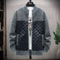Thick Plush Stitched Sweater Jacket