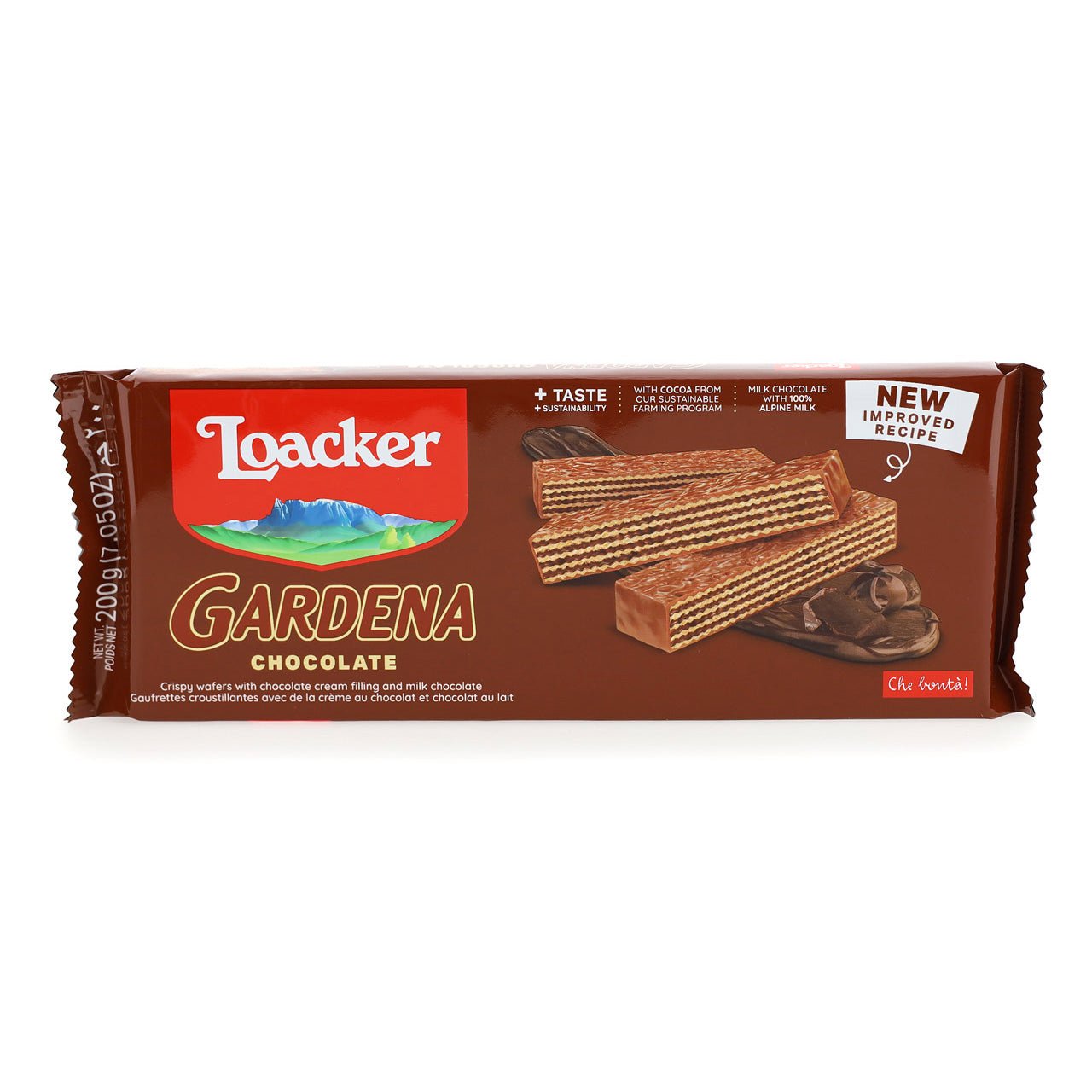 Loacker Gardena 200G Chocolate Wafer Snacks - Crispy Layers with Milk Chocolate Cream Filling