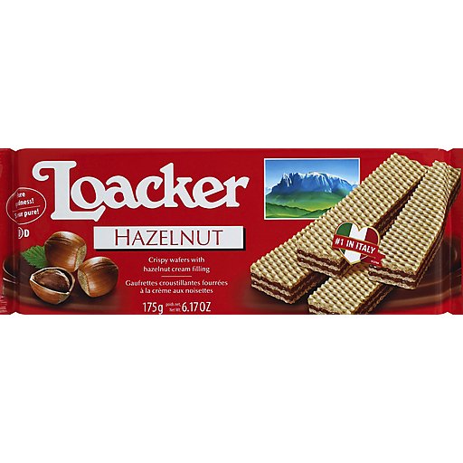Loacker 175g Hazelnut Cream Wafers - Crispy Wafer Snack from Italy