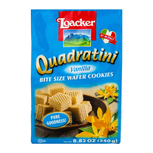 Loacker Quadratini Vanilla Bite Size Wafer Cookies - 8.82oz
