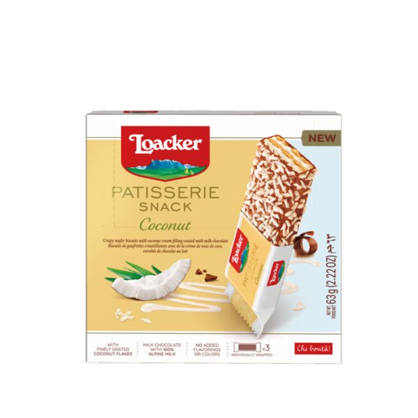 Loacker Snack Size Coconut Chocolate Covered Wafer - 21g Organic Treat