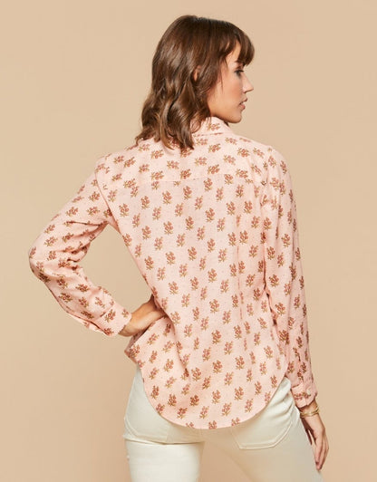 Lois Shirt - Pink House French Floral Pink