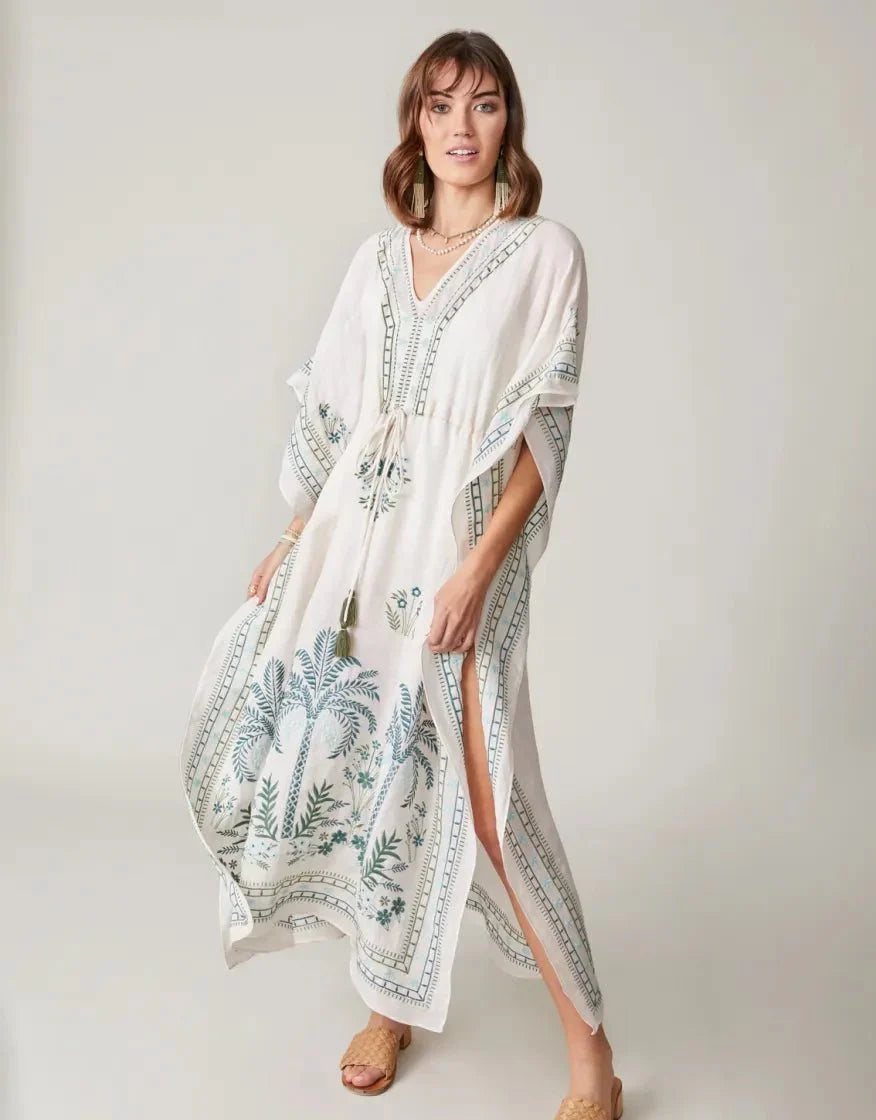 Long Kaftan - Alljoy Landing Palm Tree