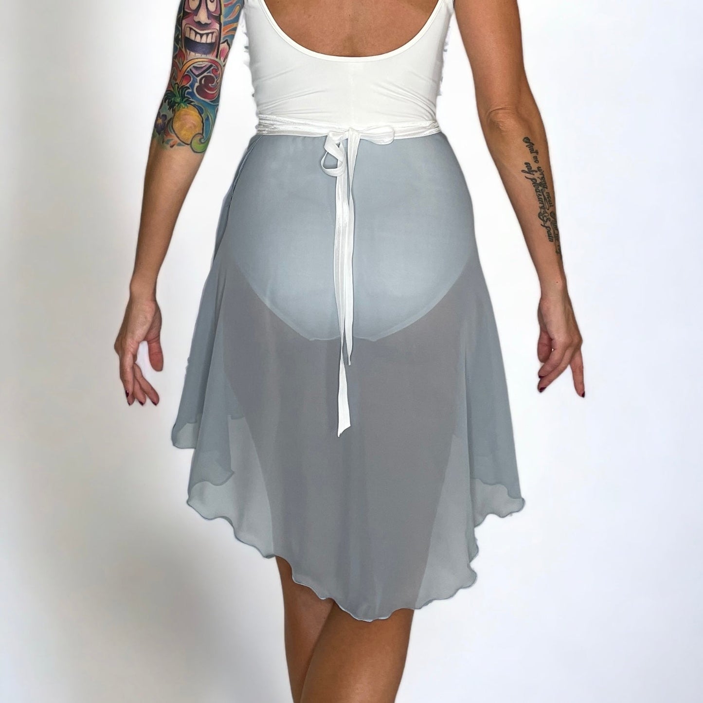Glacier Blue Chiffon Ballet Wrap Skirt - Contemporary