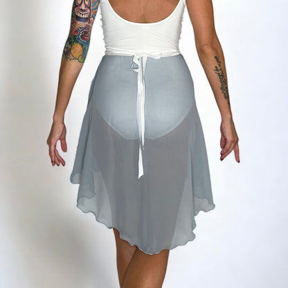 Glacier Blue Chiffon Ballet Wrap Skirt - Contemporary