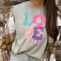 Retro Love Dripping Paint, Comfort Colors Tshirt, Valentine's Day
